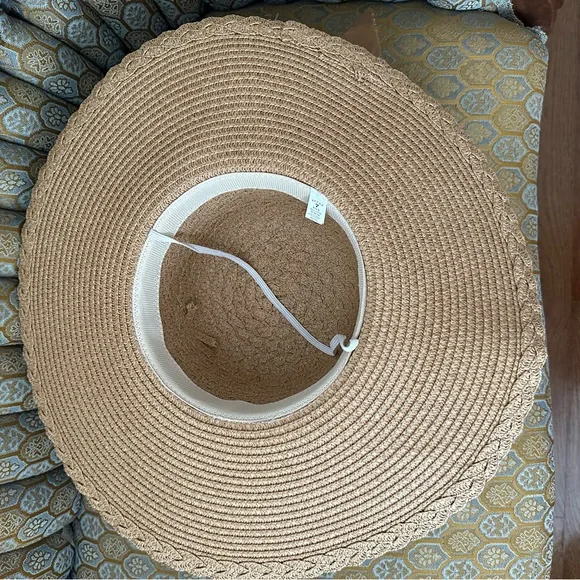 Lucky Brand Tan Straw Hat with Bow - Picture 3 of 5